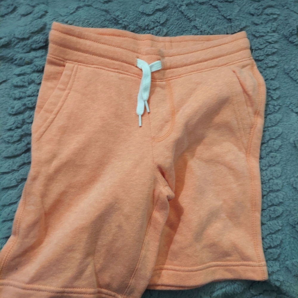 COPY - Brand New No Tags Old Navy BOYS Jogger Shorts On Bright Orange.